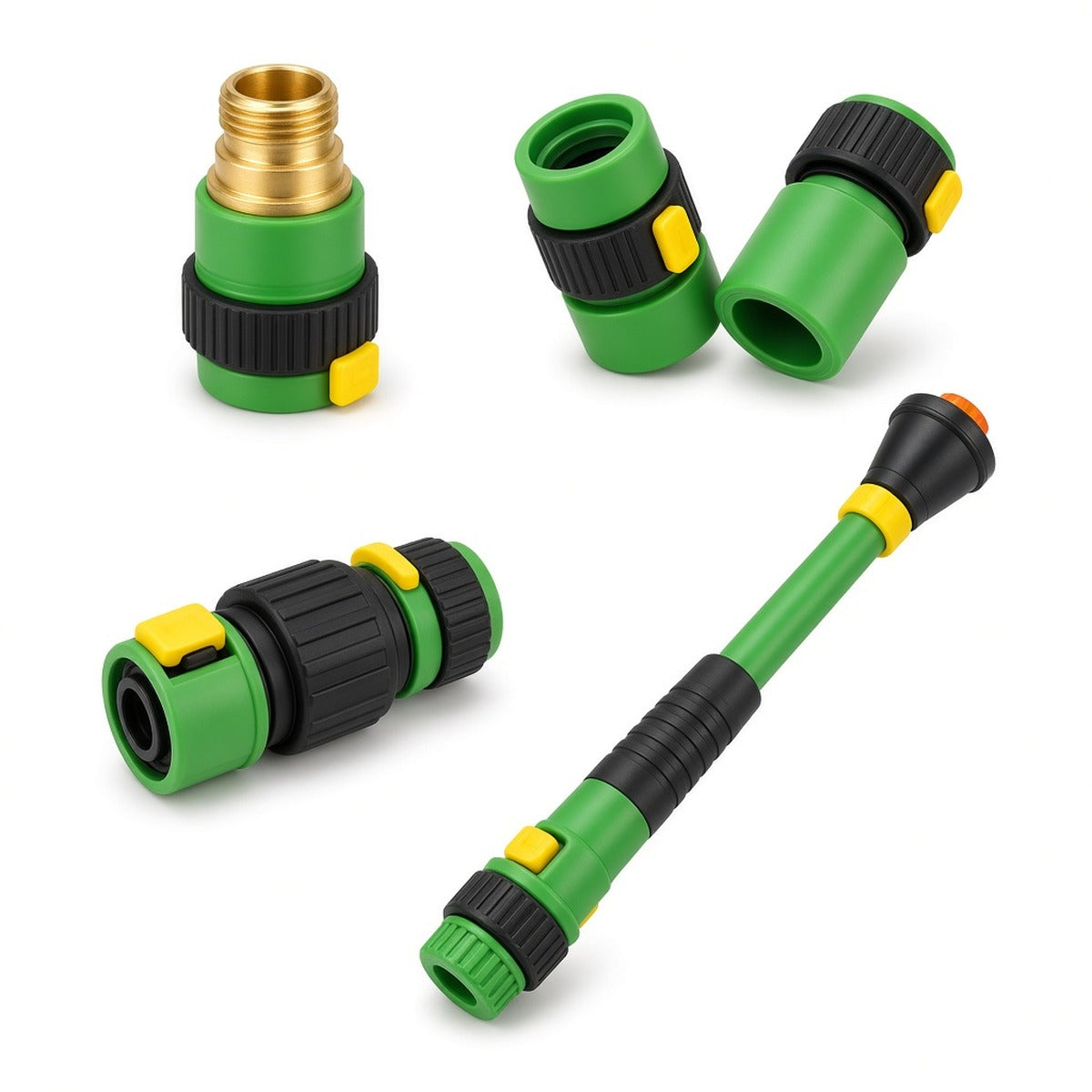 Kit arrosage 19 mm – nez, 2 raccords, Stop et lance
